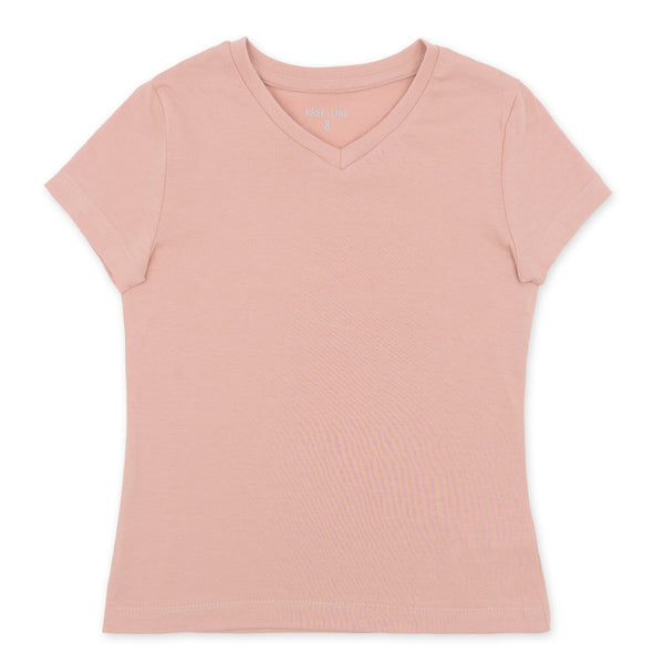 מארז 8 חולצות כותנה קצרות צווארון וי בנות