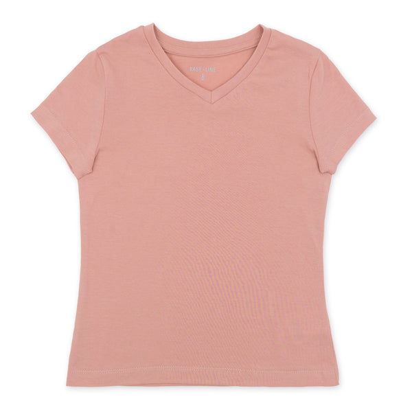 מארז 8 חולצות כותנה קצרות צווארון וי בנות