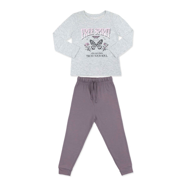 מארז 3 חליפות מעבר סגול-קאמל-אפור בנות