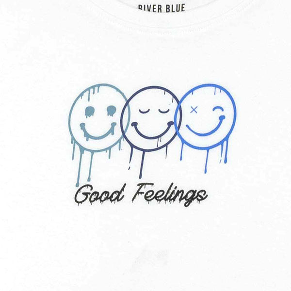 זוג חולצות מעבר מודפסות חום-לבן בנים