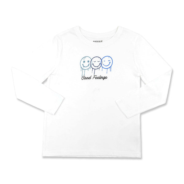 זוג חולצות מעבר מודפסות חום-לבן בנים