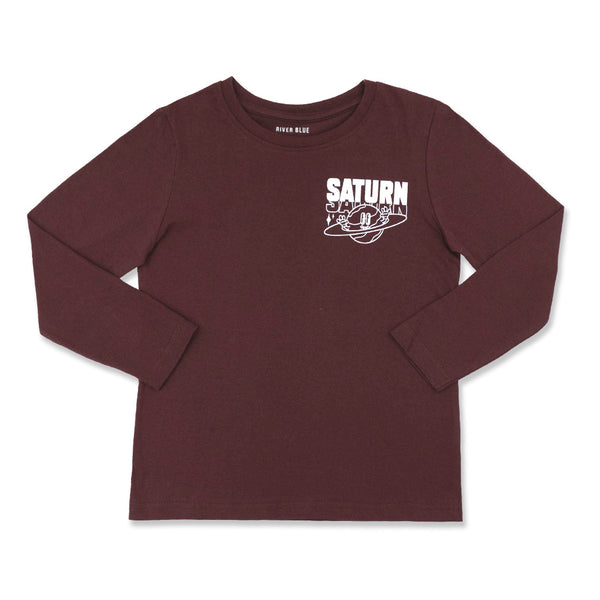 זוג חולצות מעבר מודפסות חום-לבן בנים