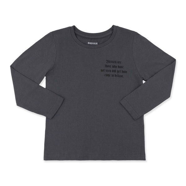 זוג חולצות מעבר מודפסות חום-אפור בנים