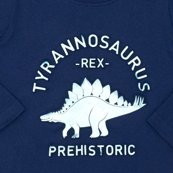 זוג חולצות עם הדפס מובלט כחול-לבן בנים