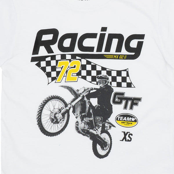 מארז 3 חולצות מודפסות שחור-כחול-לבן בנים