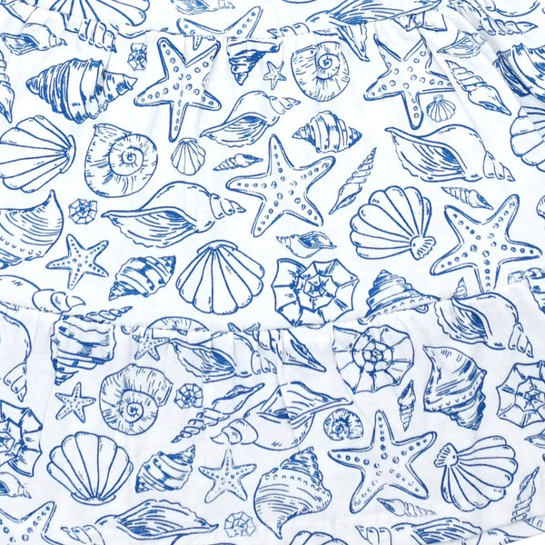 זוג שמלות קומות מודפסות לבן ופודרה תינוקות בנות