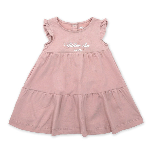 זוג שמלות קומות מודפסות לבן ופודרה תינוקות בנות