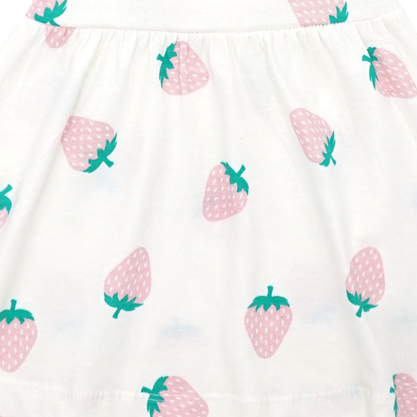 זוג שמלות וולאן ורודה ותותים תינוקות בנות