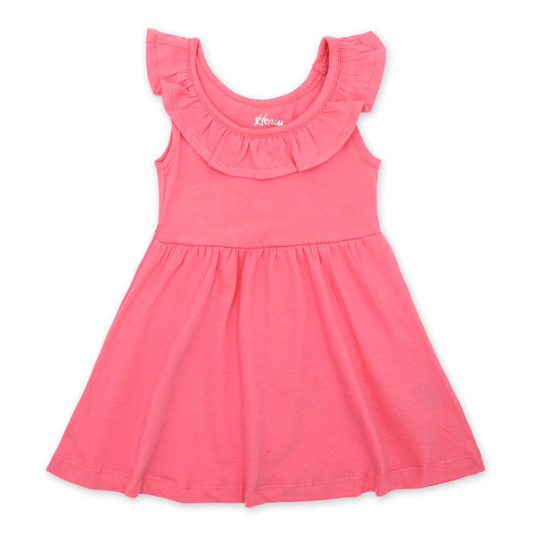 זוג שמלות וולאן ורודה ותותים תינוקות בנות