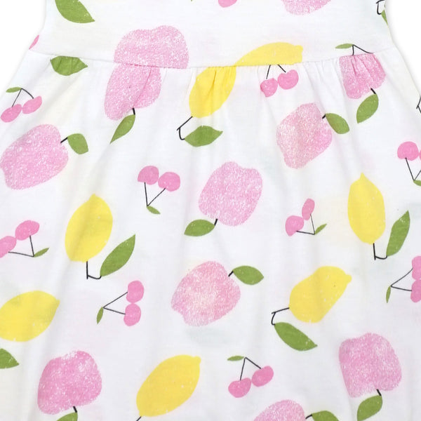 זוג שמלות גופיה ורודה ולבנה מודפסת תינוקות בנות