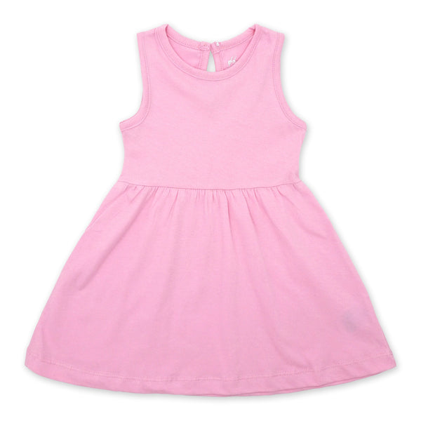 זוג שמלות גופיה ורודה ולבנה מודפסת תינוקות בנות