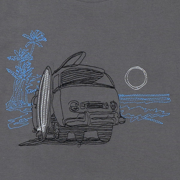 זוג חולצות רקומות טי-רקס ופולקסווגן בנים