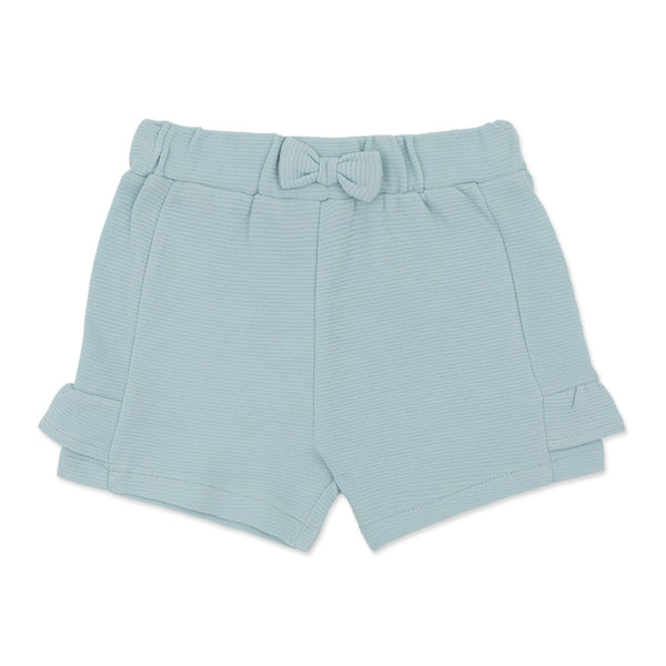 שני מכנסי קווילט עם פפיון מנטה-שחור תינוקות בנות