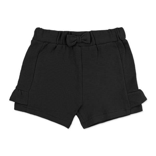 שני מכנסי קווילט עם פפיון מנטה-שחור תינוקות בנות