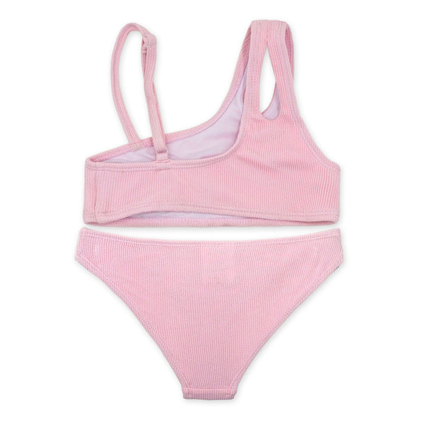 בגד ים ביקיני ריב עם חיתוך בכתף בנות