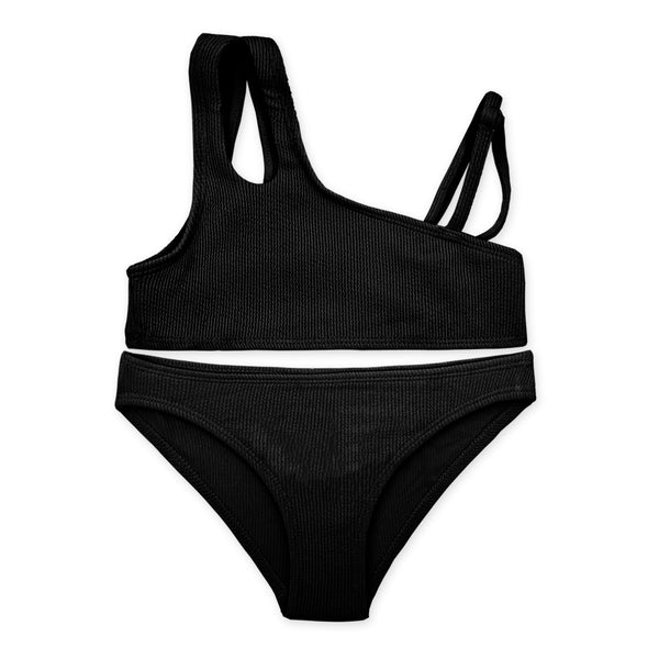 בגד ים ביקיני ריב עם חיתוך בכתף בנות