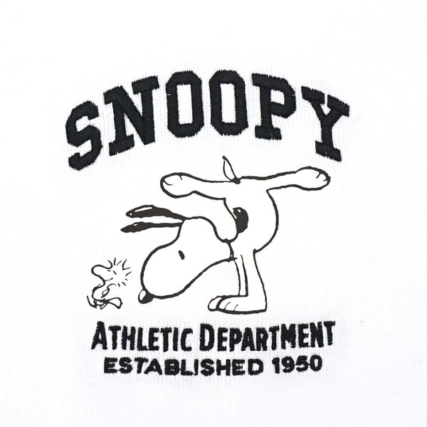 גופיית ריב לבנה Snoopy עם הדפס ורקמה נשים