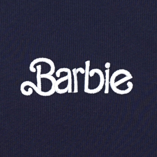 גופיית ריב כחולה רקומה לוגו Barbie נשים