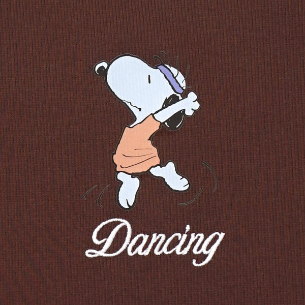 גופיית ריב Peanuts עם הדפס ורקמת סנופי נשים