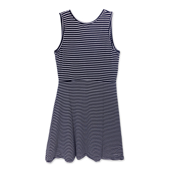 שמלת ויסקוזה פסים ללא שרוול