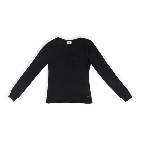 פיג'מה ריב עם חולצת כפתורים