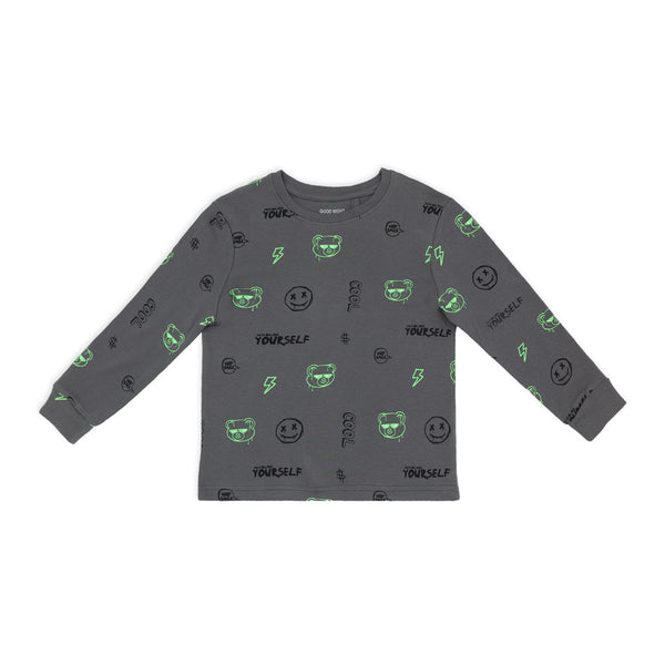 פיג'מה כותנה מודפסת