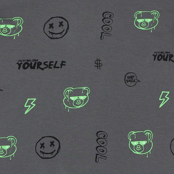 פיג'מה כותנה מודפסת