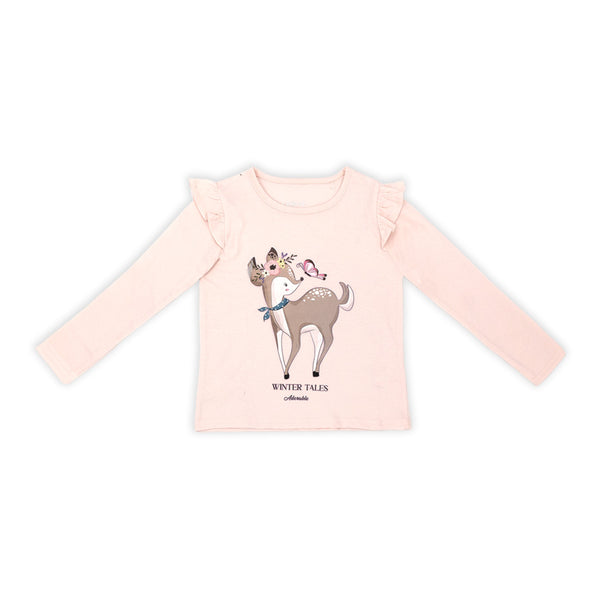 חולצת ראפל מודפסת