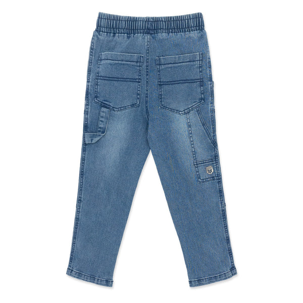 מכנסי ג'ינס חגורת גומי ושרוך