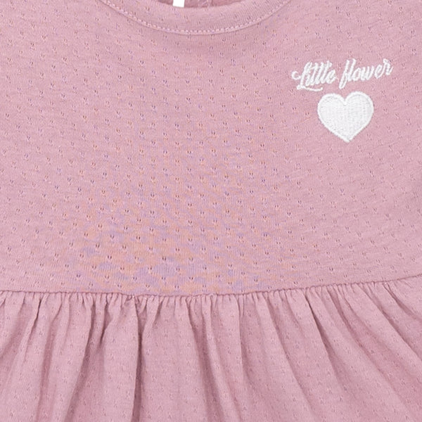 זוג שמלות בד סריג קל פוינטל תינוקות בנות