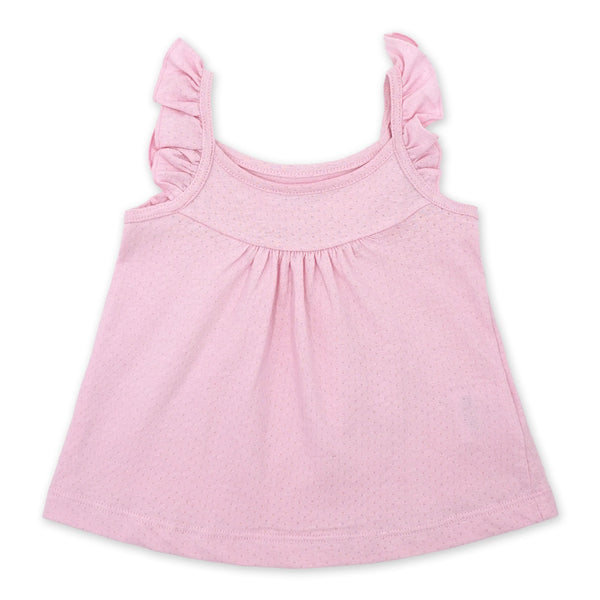 שתי גופיות מבד פוינטל תינוקות בנות