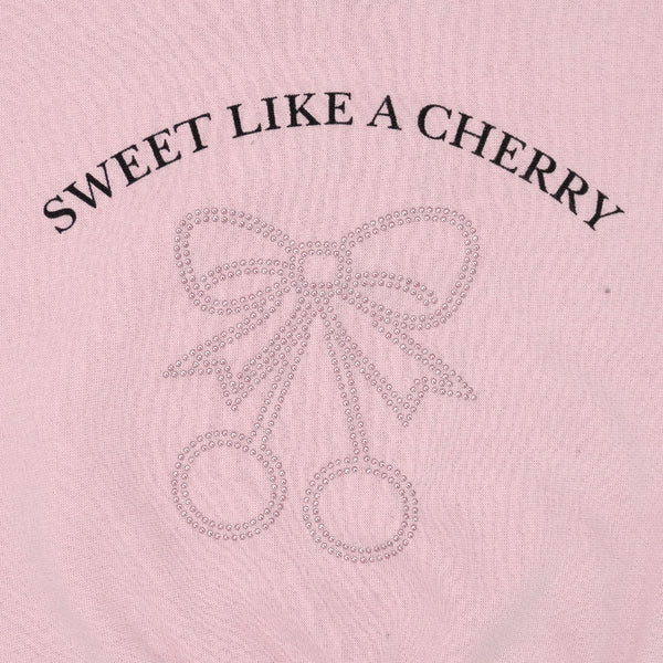 סווטשירט מעוצב שרוול נפוח וניטים