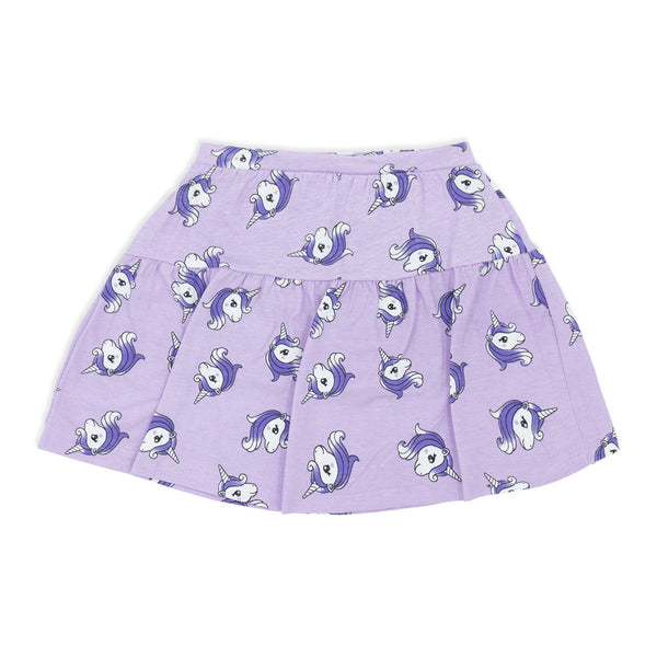 זוג חצאיות חתך סגול-לבן