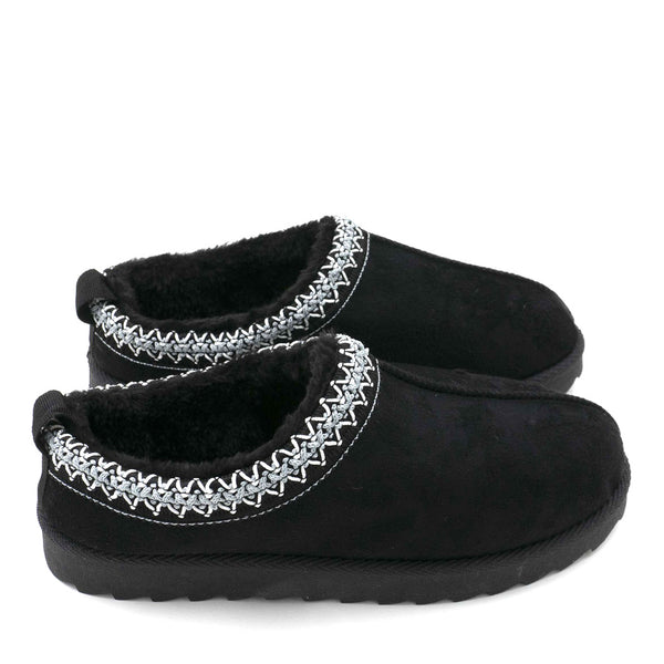 נעלי בית פרווה עם רקמה אינדיאנית נשים