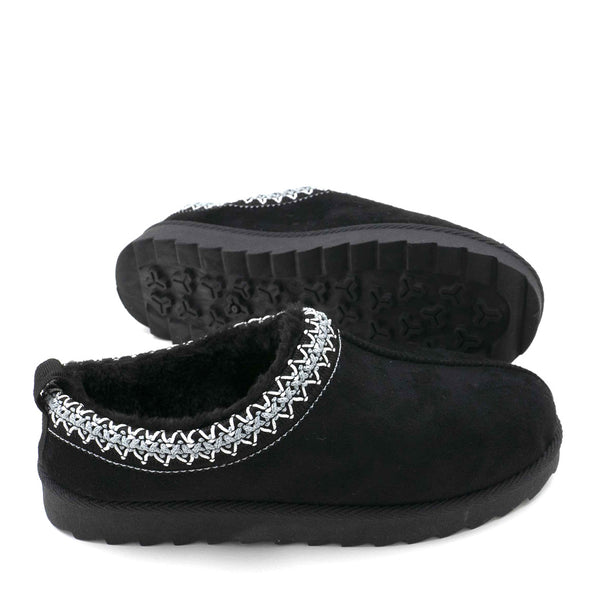 נעלי בית פרווה עם רקמה אינדיאנית נשים