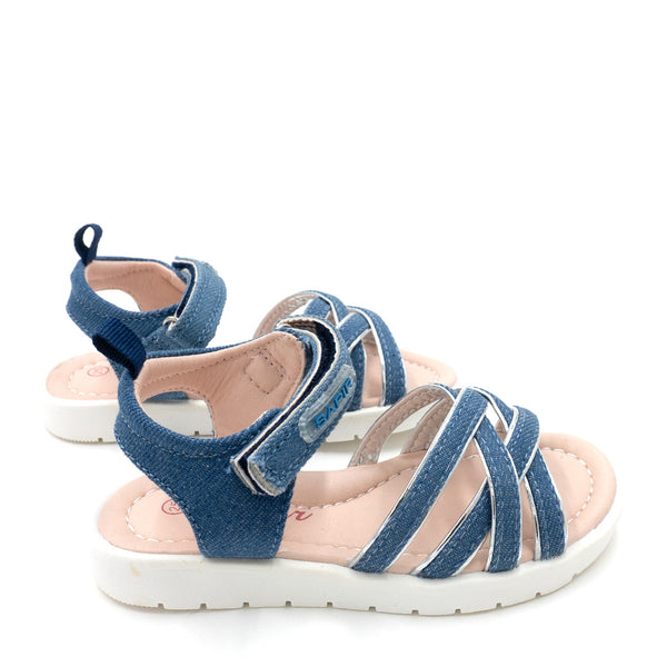 סנדלים כחולים-כסופים