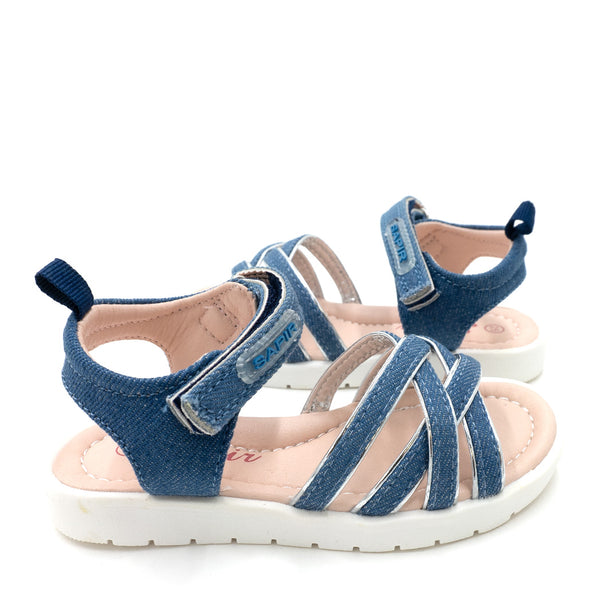 סנדלים כחולים-כסופים