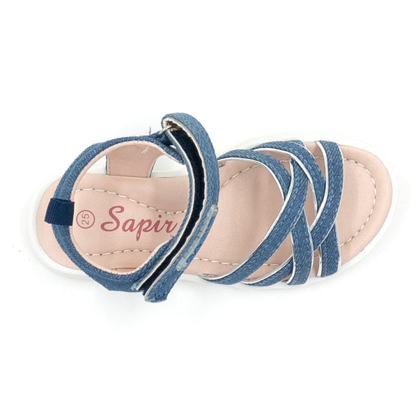 סנדלים כחולים-כסופים