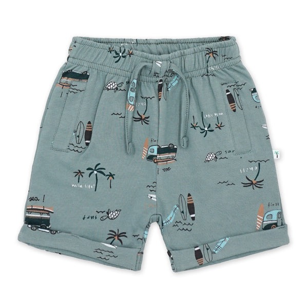 מארז 3 מכנסי פרנץ' טרי עם כיסים ושרוך תינוקות בנים