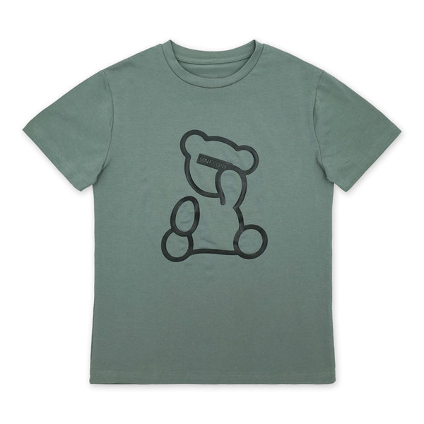 זוג חולצות לייקרה עם הדפסי אפליקציות דובים בנים