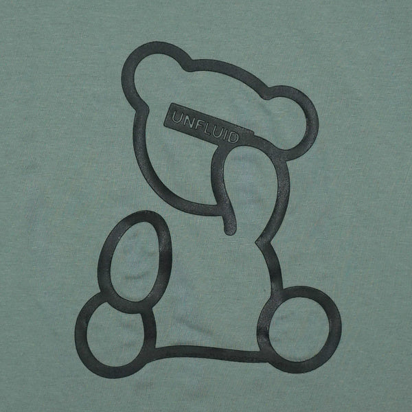 זוג חולצות לייקרה עם הדפסי אפליקציות דובים בנים