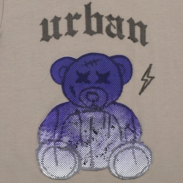 זוג חולצות לייקרה עם הדפסי אפליקציות דובים בנים