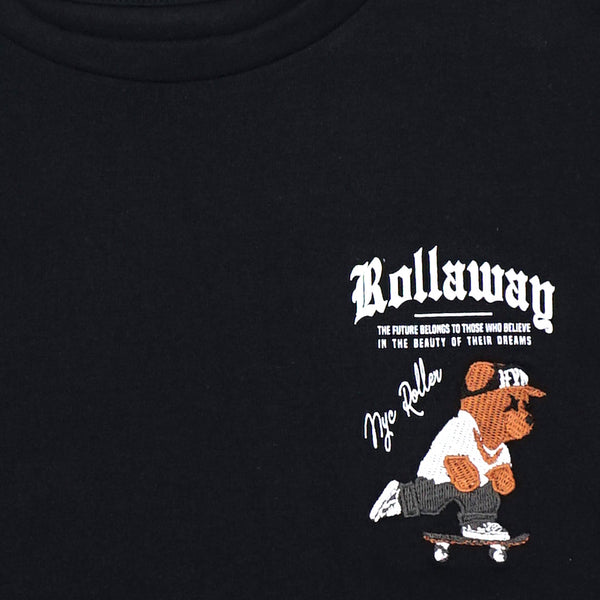 זוג חולצות לייקרה עם רקמת קלפים ודובי בנים