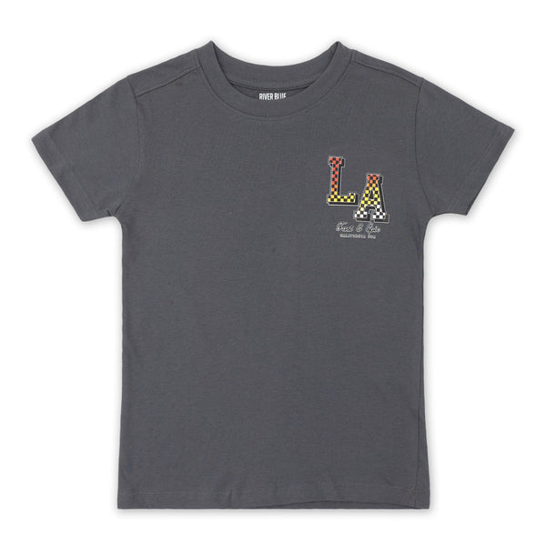 זוג חולצות מדפסות דו צדדית אפורה ולבנה בנים