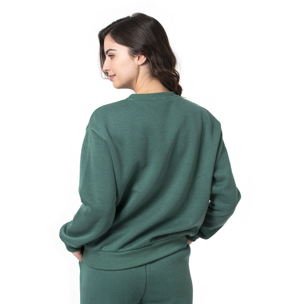 סווטשירט עם מנז'ט וצווארון מעוגל