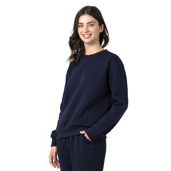 סווטשירט עם מנז'ט וצווארון מעוגל