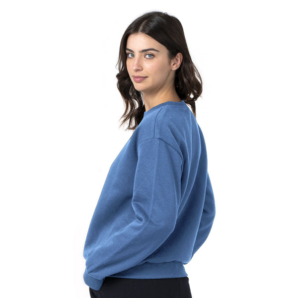 סווטשירט עם מנז'ט וצווארון מעוגל