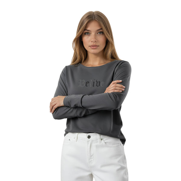 חולצה אוברסייז הדפס ניטים