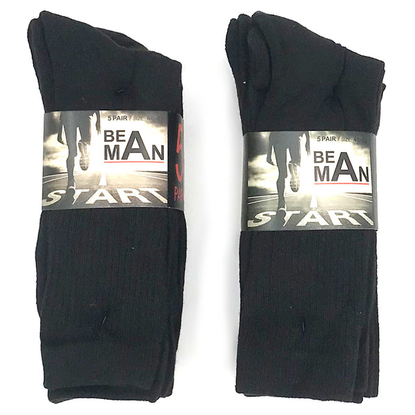 סט 10 גרבי ספורט שחורות גברים 40-46