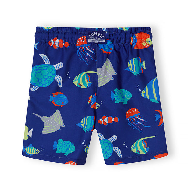 בגד ים מינוטי כחול הדפס חיות ים תינוקות ופעוטים